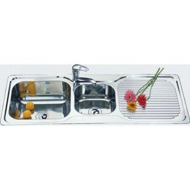 1225 1 and 3/4 Bowl Kitchen Sink - Stainless Steel