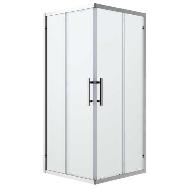 Louve Corner Slider Shower Screen - Chrome