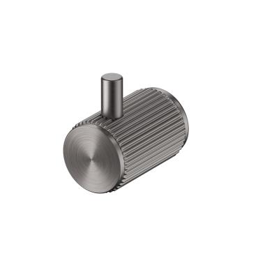 Mica Fluted Robe Hook - Gun Metal Grey