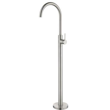 Mica Freestanding Bath Mixer - Brushed Nickel