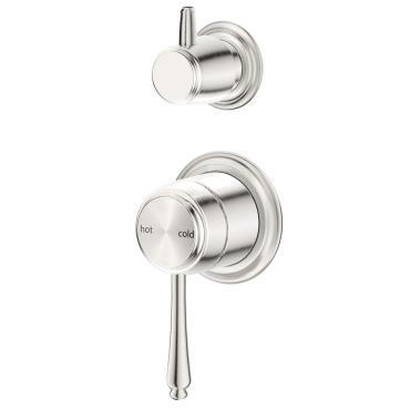 Mica Heritage Shower Mixer Diverter - Brushed Nickel
