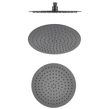 Mica Shower Head 250mm - Gun Metal Grey