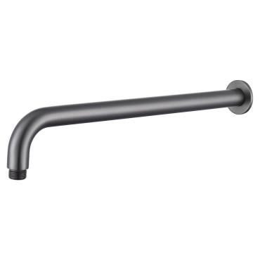 Mica Wall Shower Arm - 450mm - Curved - Gun Metal Grey