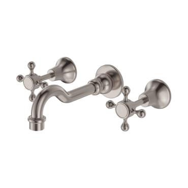 Lillian Basin/Bath Wall Set - Brushed Nickel