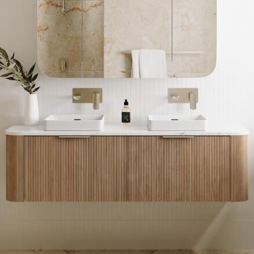 Margot Curved Vanity - Prime Oak