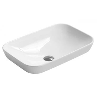 Oval Semi Inset Basin - White (Gloss)