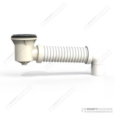 Pop Down Waste with Connector - Black
