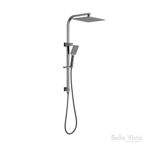 TAPWARE - Cresta Dual Shower on Rail - Gun Metal Grey