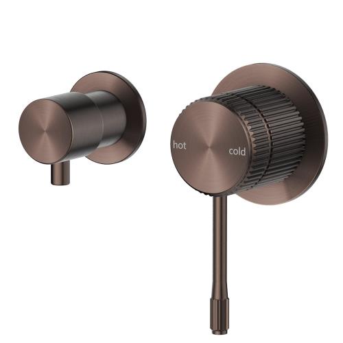 TAPWARE - Mica Fluted Shower Mixer Diverter - Sideways - Dusk Bronze