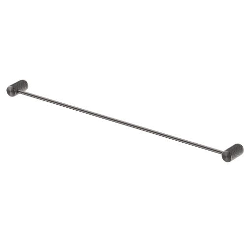 ACCESSORIES - Mica Fluted Single Towel Rail - Gun Metal Grey