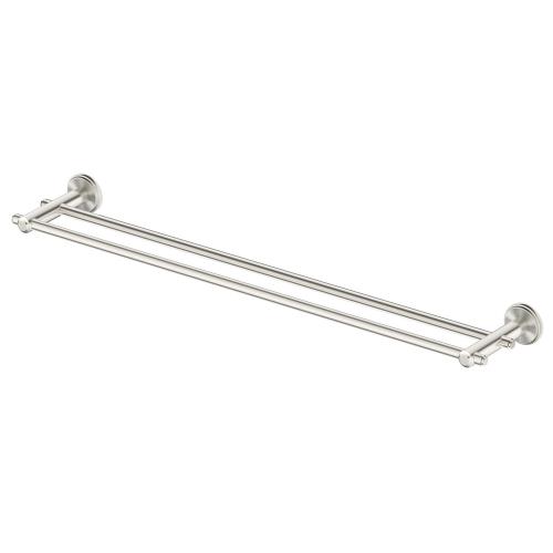 ACCESSORIES - Mica Heritage Double Towel Rail - Brushed Nickel