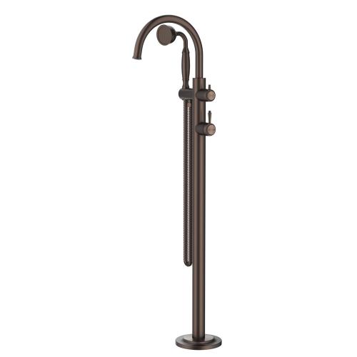 BATHS - Mica Heritage Freestanding Bath Mixer with Hand Shower - Dusk Bronze