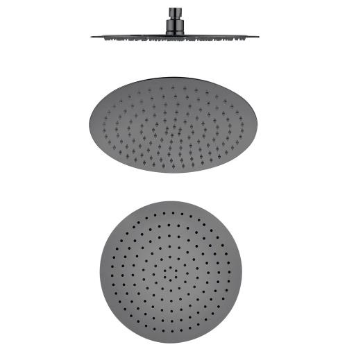 TAPWARE - Mica Shower Head 250mm - Gun Metal Grey