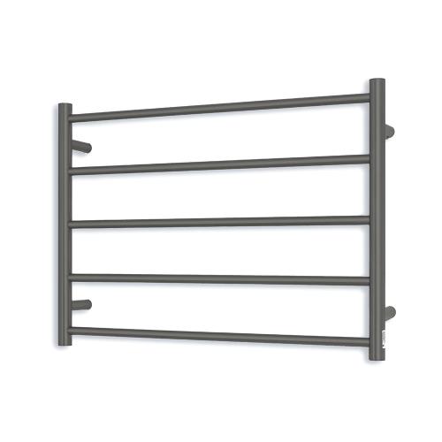 ACCESSORIES - 5 Bar Heated Towel Ladder - Round - 240 Volt - Gun Metal Grey