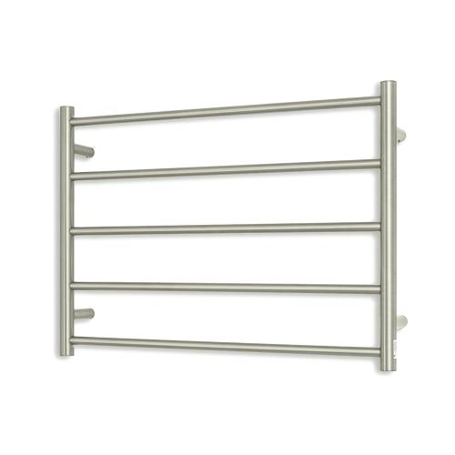 ACCESSORIES - 5 Bar Heated Towel Ladder - Round - 240 Volt - Cool Brushed Nickel
