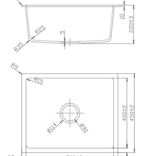 KITCHEN & LAUNDRY - BLACK Single Bowl Sink - 