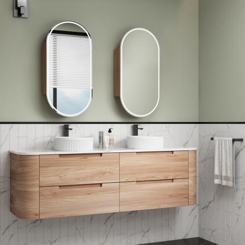 VANITIES - Briony Wall Hung Vanity - 1800mm(Double Bowl)