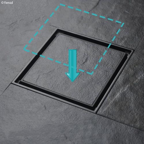 SHOWERS - Brushed Nickel 2 in 1 Smart Tile Floor Waste - 