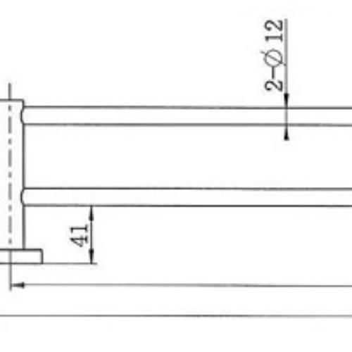 ACCESSORIES - Cosmo Black Double Towel Rail - 