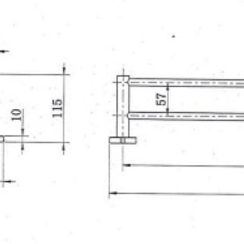 ACCESSORIES - Cosmo Black Double Towel Rail - 