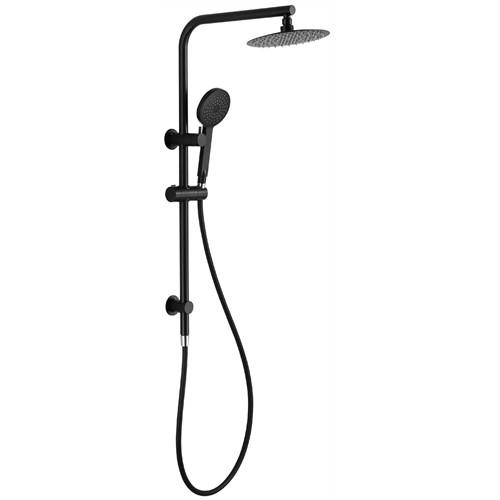 TAPWARE - Cosmo Round Black Double Shower on Rail - 