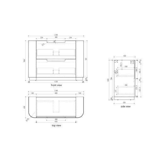 VANITIES - Curva Floor Vanity - 1200mm