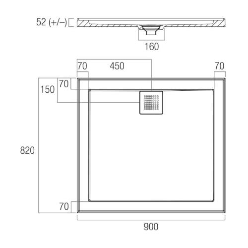 SHOWERS - ECO Shower Bases - UNDER 1000mm - 