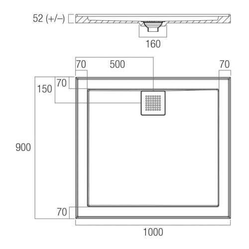 SHOWERS - ECO Shower Bases - UNDER 1000mm - 
