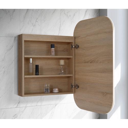 MIRRORS AND CABINETS - Eric LED Shaving Cabinet - Natural Timber