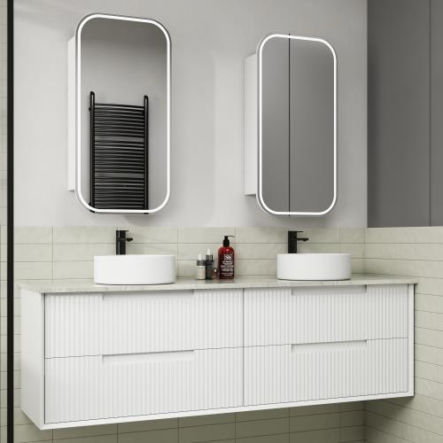 VANITIES - Flauto Wall Hung Vanity - 1800mm(Double Bowl)