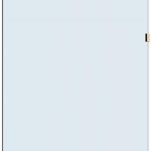 SHOWERS - Frameless Glass Fixed Panel Shower Screen - French Gold