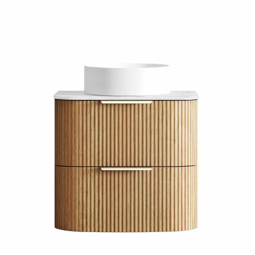 VANITIES - Havana Wall Hung Vanity - Woodland Oak, 600mm