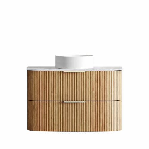 VANITIES - Havana Wall Hung Vanity - Woodland Oak, 900mm