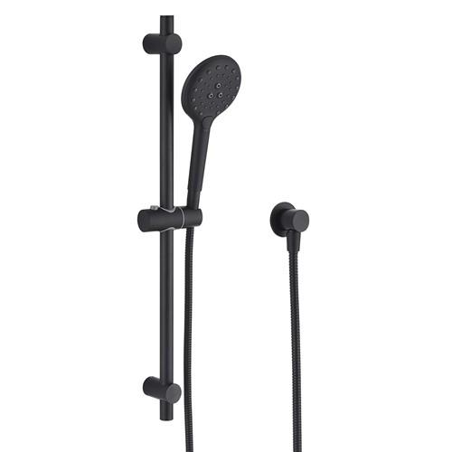 TAPWARE - Ideal Round Black Shower on Rail - 
