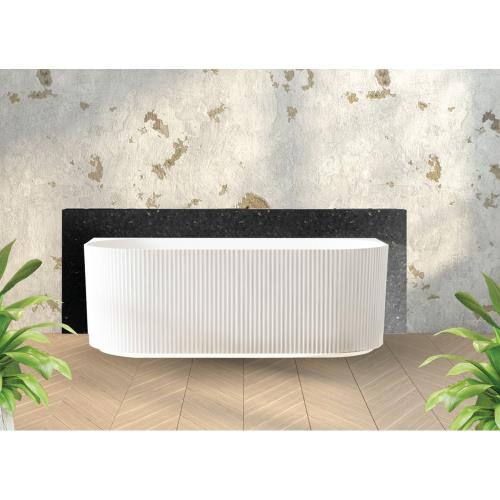 BATHS - KIRA Fluted Wall Faced Freestanding Bath - 