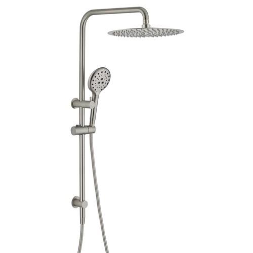 TAPWARE - Lennie Brushed Nickel Double Shower on Rail - 