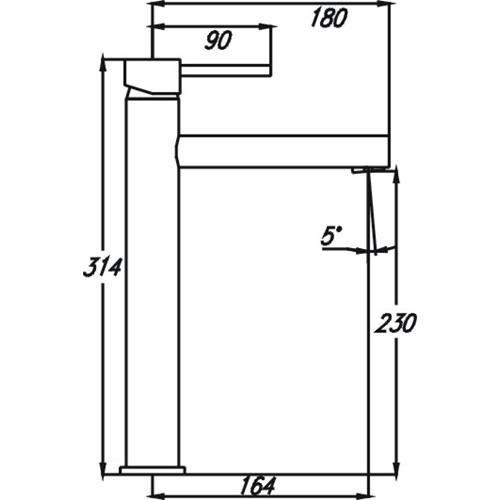 TAPWARE - Lennie Tall Basin Mixer - Brushed Nickel - 