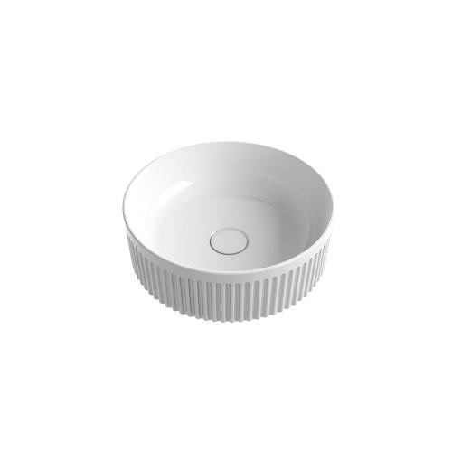 BASINS - Lilac Fluted Round Basin - Gloss White - 
