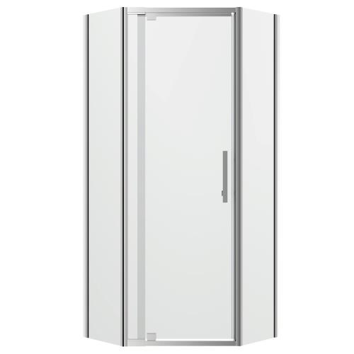 SHOWERS - Louve Neo Pivot Angle Chrome Shower Screen - 