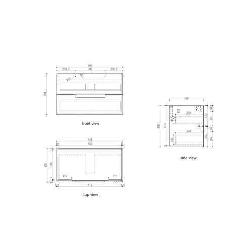 VANITIES - Lovina Tier Wall Hung Vanity - 