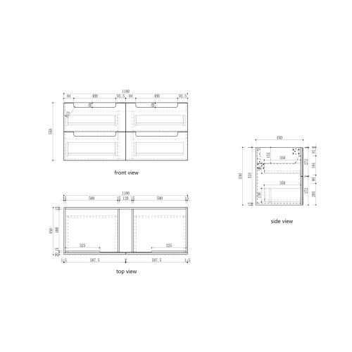 VANITIES - Lovina Tier Wall Hung Vanity - 