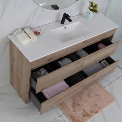 VANITIES - Max Floor Vanity - 1500mm(Single Bowl), Ceramic Top