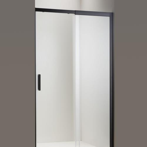 SHOWERS - Miramar Adjustable Sliding Shower Screen Front - Black - 
