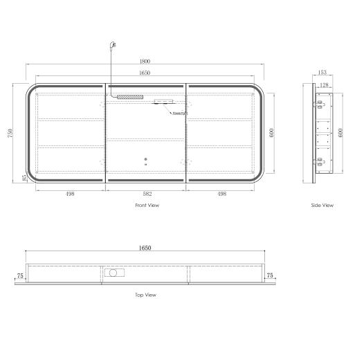 MIRRORS AND CABINETS - Newport LED Shaving Cabinets - 