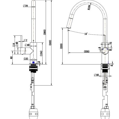 TAPWARE - Pull out Sink Mixer - 