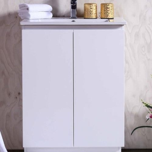 VANITIES - Rio Slimline Floor Vanity - White (Gloss), 600mm