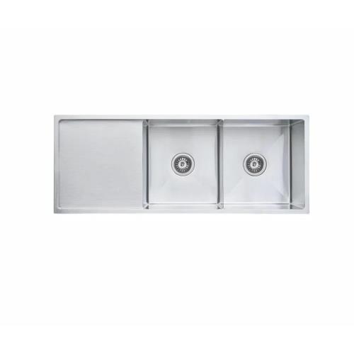KITCHEN & LAUNDRY - Stainless Steel Double Bowl Single Drain Sink - 