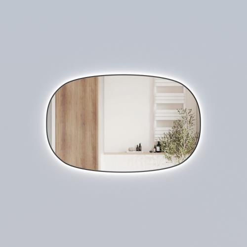 MIRRORS AND CABINETS - Valmont Horizontal 1100mm LED Mirror - Gun Metal Grey