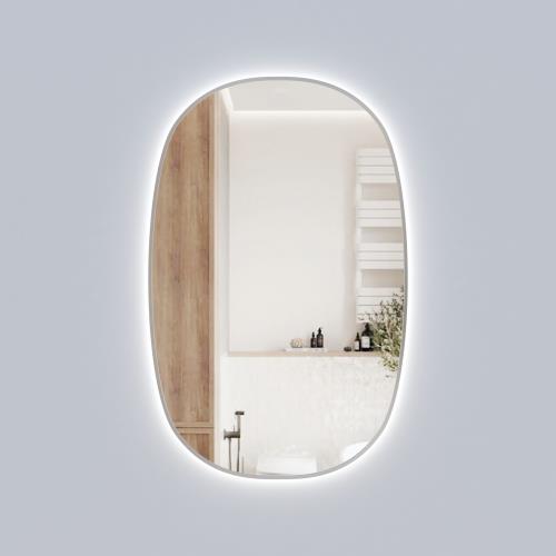 MIRRORS AND CABINETS - Valmont Vertical 580mm LED Mirror - Brushed Nickel