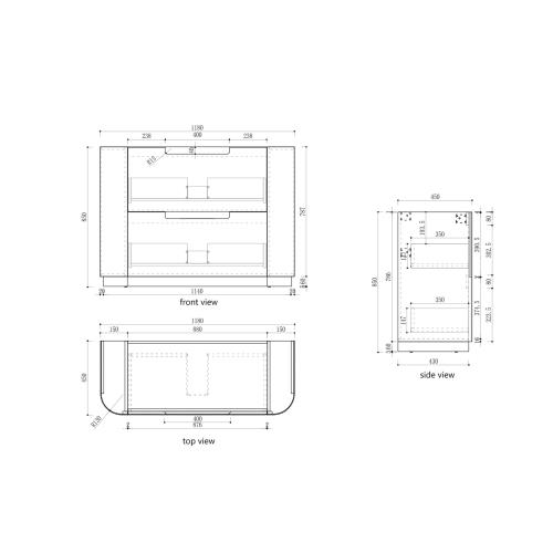 VANITIES - Varcelli Floor Vanity - 1200mm